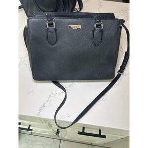 Kate Spade Laurel Way Reese Leather Crossbody Bag Purse Handbag Black Tote